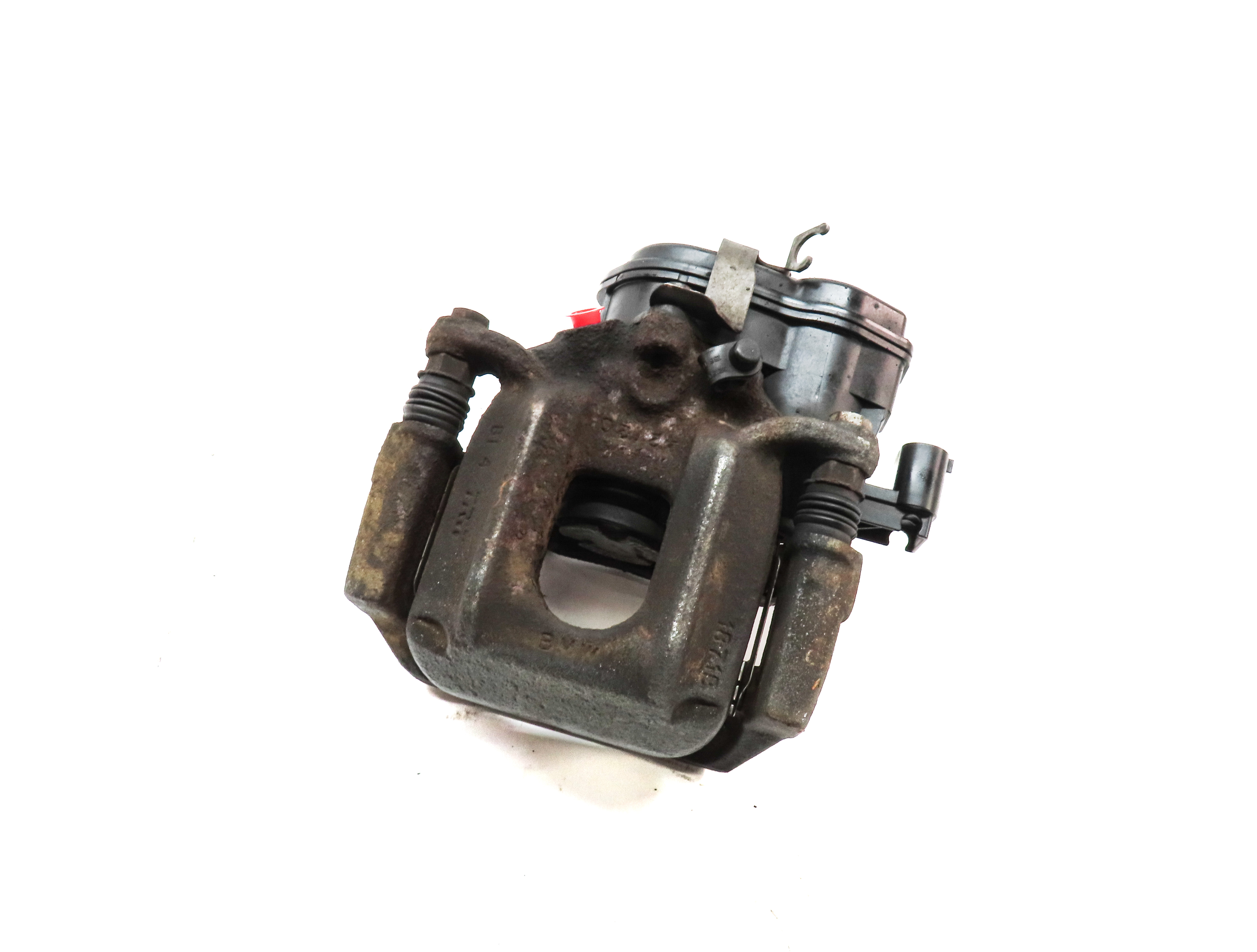 2011-2018 BMW X3 X4 (F25 F26) REAR LEFT DRIVER DISC BRAKE CALIPER w/ ACTUATOR — exact item pictured